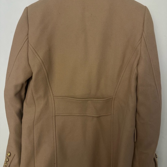 Zara MANTECO Camel Military Coat with Gold Accents - Picture 4 of 4